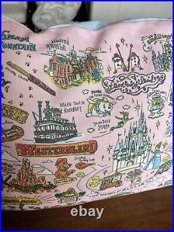 Tokyo Disneyland, Tokyo Disney Sea Theme park Map Pillow! RARE