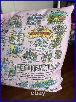 Tokyo Disneyland, Tokyo Disney Sea Theme park Map Pillow! RARE