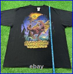 VINTAGE 90s Disney World COUNTDOWN TO EXTINCTION Dinosaur Ride T Shirt USA 2XL