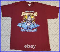 VINTAGE Walt Disney World ADVENTURELAND T Shirt L Expect the Unexpected RARE