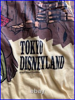 VTG 1985 Tokyo Disneyland AOP Donald Duck Cowboy T-Shirt Sz M Japan Disney RARE