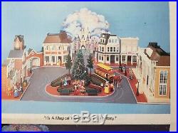 VTG 1988 Disney World Theme Park Magic TOWN SQUARE PLAY SET + LIGHTING SYSTEM