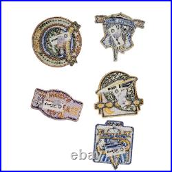 VTG 1990s Disney Parks Patch Lot of 5 Iron-On WDW Epcot AK MK Hollywood Studio