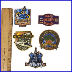 VTG 1990s Disney Parks Patch Lot of 5 Iron-On WDW Epcot AK MK Hollywood Studio