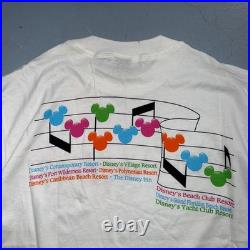 VTG 90s Disney Snow White Whistle While You Work NOS Graphic T Shirt Theme Park