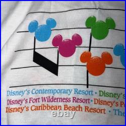 VTG 90s Disney Snow White Whistle While You Work NOS Graphic T Shirt Theme Park