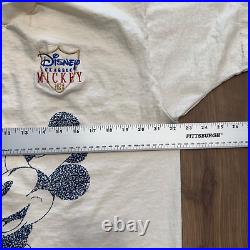 VTG 90s Mickey Mouse Disney T Shirt Size L-XL Single Stitch Tan Rare Tag