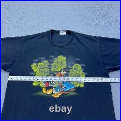 VTG 90s Walt Disney World Haunted Mansion Movie Hitchhiking Ghosts Shirt Size L