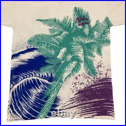 VTG Disney Typhoon Lagoon 90s Palm Tree Beach AOP T-Shirt OS Single Stitch USA