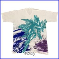 VTG Disney Typhoon Lagoon 90s Palm Tree Beach AOP T-Shirt OS Single Stitch USA