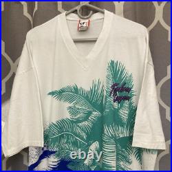 VTG Disney Typhoon Lagoon 90s Palm Tree Beach AOP T-Shirt OS Single Stitch USA