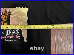 VTG Disney World Tower of Terror Fear Every Drop Ride Tee sz XL Theme Park Promo
