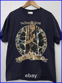 VTG The Twilight Zone Disney World Tower Of Terror Hollywood Hotel T Shirt Sz L