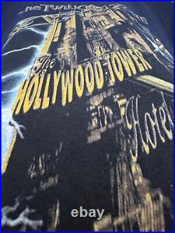 VTG The Twilight Zone Disney World Tower Of Terror Hollywood Hotel T Shirt Sz L