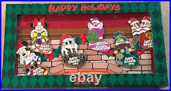 Very RARE Disney Parks LE 1200 6 PIN Happy Holidays 2014 Stockings Christmas Set