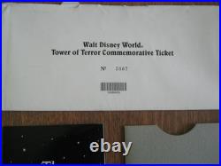Very Rare WDW 2 1994 TwZone Tower of Terror Commemorative Tickets one unopened