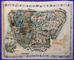 Vintage 1962 Disneyland Anaheim Large Theme Park Full Colour Map EXTREMELY RARE