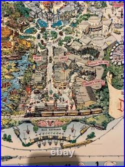 Vintage 1962 Disneyland Anaheim Large Theme Park Full Colour Map EXTREMELY RARE