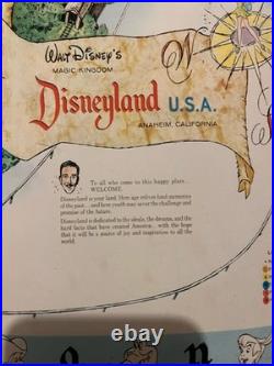 Vintage 1962 Disneyland Anaheim Large Theme Park Full Colour Map EXTREMELY RARE