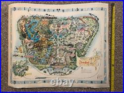 Vintage 1962 Disneyland Anaheim Large Theme Park Full Colour Map EXTREMELY RARE