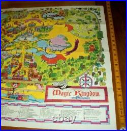 Vintage 1971 Walt Disney World Magic Kingdom Theme Park Original Souvenir Map