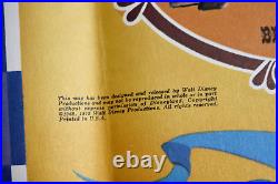 Vintage 1979 Disneyland Theme Park Souvenir Map Poster 44x30 Disney with Bag