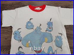 Vintage 1980s Disney Aladdin The Genie Faces Tee T Shirt Single Stich Rare