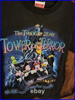 Vintage 1990s Twilight Zone Tower of Terror Hollywood Hotel Mouse T Shirt Size S