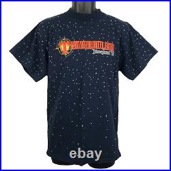 Vintage 1998 Mickey Inc Blue Disneyland Tomorrowland All Over Print T-shirt Sz M