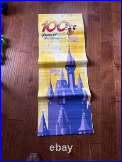 Vintage 4' Disney Original 100 Years Of Magic Theme Park Used Light Post Banner