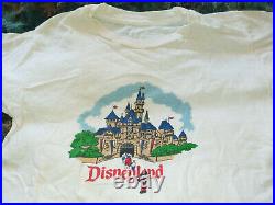 Vintage 70s Disneyland Theme Park Sleeping Beauty Castle T-shirt Mickey Mouse