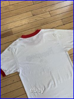 Vintage 70s Pinocchio Fantasyland Disney Ringer T Shirt USA Made Thin Mens Lg