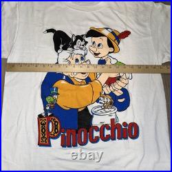 Vintage 80s Disney Pinocchio Geppetto Movie T-Shirt Adult Sz L