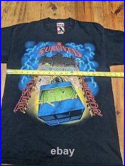 Vintage 90s DISNEY I Survived The Tower of Terror Hollywood Hotel T Shirt M