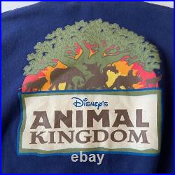Vintage 90s Disney Animal Kingdom Sweatshirt Mens XL Blue Mickey Theme Park Logo