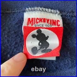 Vintage 90s Disney Animal Kingdom Sweatshirt Mens XL Blue Mickey Theme Park Logo