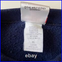 Vintage 90s Disney Animal Kingdom Sweatshirt Mens XL Blue Mickey Theme Park Logo