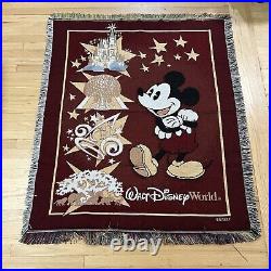 Vintage 90s Disney World Fringe Floor Rug Theme Parks Landmarks Decorative 58x50 Vintage 90s Disney World Fringe Floor Rug Theme Parks Landmarks Decorative 58x50