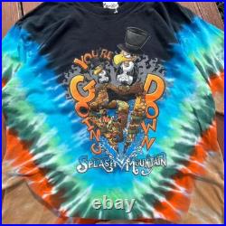 Vintage 90s Splash Mountain Disney Graphic Tee Mens XL Theme Park magic kingdom