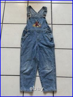 Vintage Authentic Early 90s Disneyland Theme Park And Resorts Overalls 4 T RARE