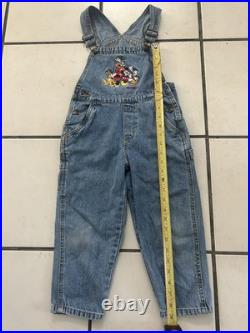 Vintage Authentic Early 90s Disneyland Theme Park And Resorts Overalls 4 T RARE