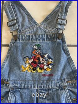 Vintage Authentic Early 90s Disneyland Theme Park And Resorts Overalls 4 T RARE