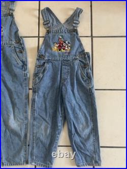 Vintage Authentic Early 90s Disneyland Theme Park And Resorts Overalls 4 T RARE