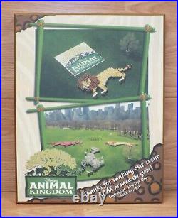 Vintage Disney Animal Kingdom Theme Park 1998 Central Park Event Wooden Plaque