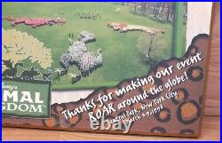 Vintage Disney Animal Kingdom Theme Park 1998 Central Park Event Wooden Plaque