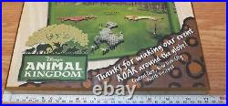 Vintage Disney Animal Kingdom Theme Park 1998 Central Park Event Wooden Plaque