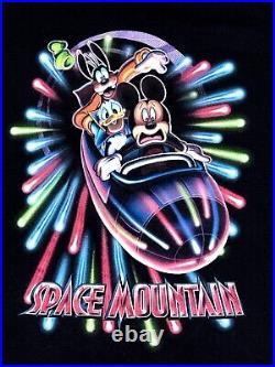 Vintage Disney Space Mountain Mickey Mouse Shirt Size Small Walt Disney World