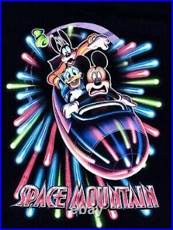 Vintage Disney Space Mountain Mickey Mouse Shirt Size Small Walt Disney World
