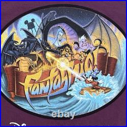 Vintage Disney Villains T Shirt FANTASMIC Cast & Crew Premiere Promo Sz L MINT