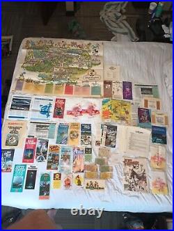 Vintage Disney World Magic Kingdom Ticket Books Map Paperwork Lot